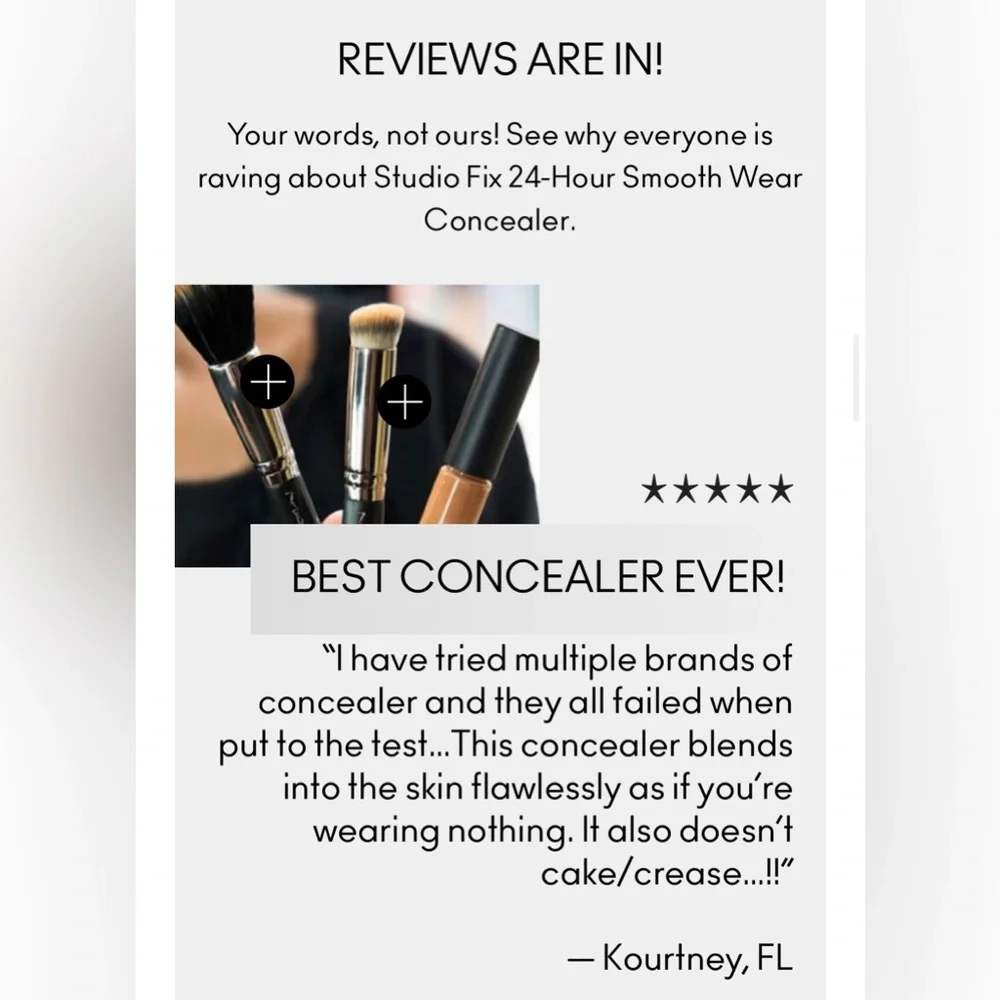 NW40 Mac Studio Fix 24 Hour Smooth Wear Concealer Deep Beige Medium Dark Skin